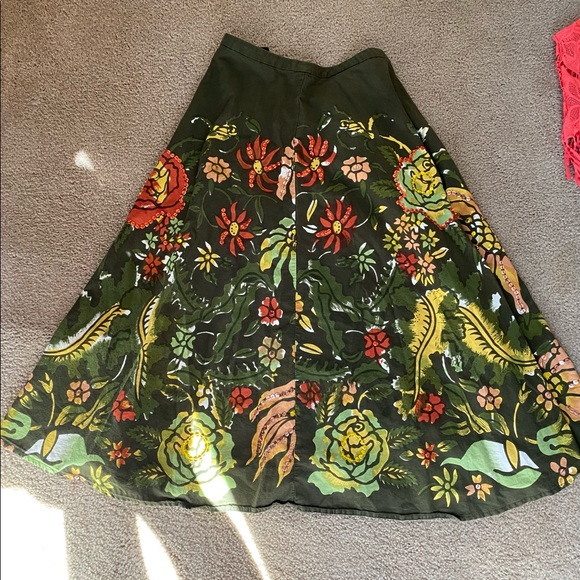 Upcycled vintage floral skirt